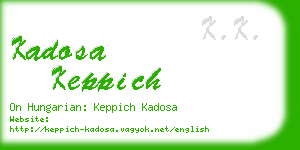 kadosa keppich business card